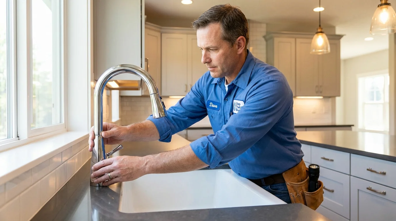 Kitchen faucet installation by Johns Plumbing LLC in Lyman